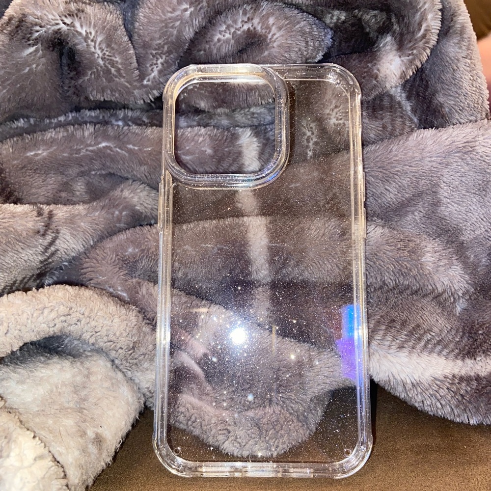 clear with sparkles